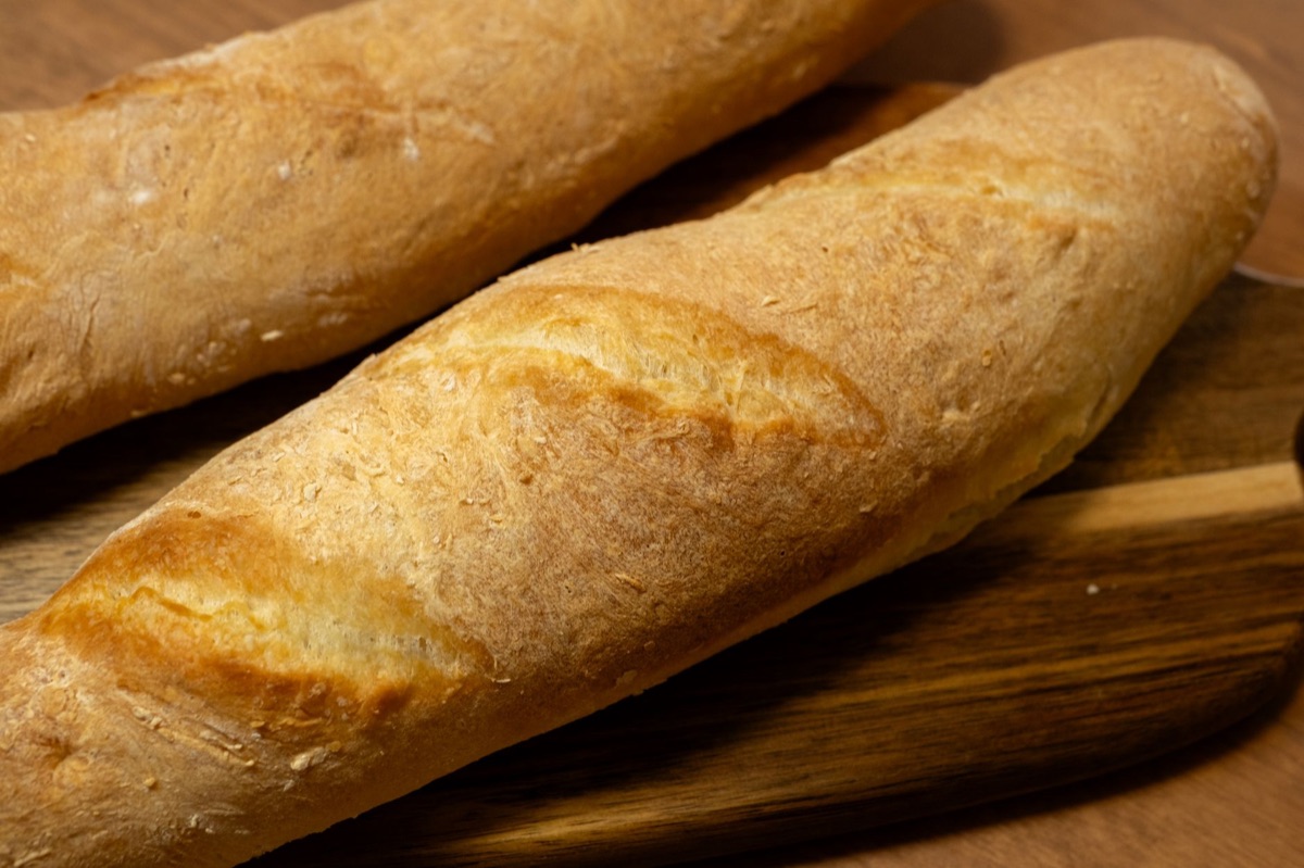 crosta de pão com régua