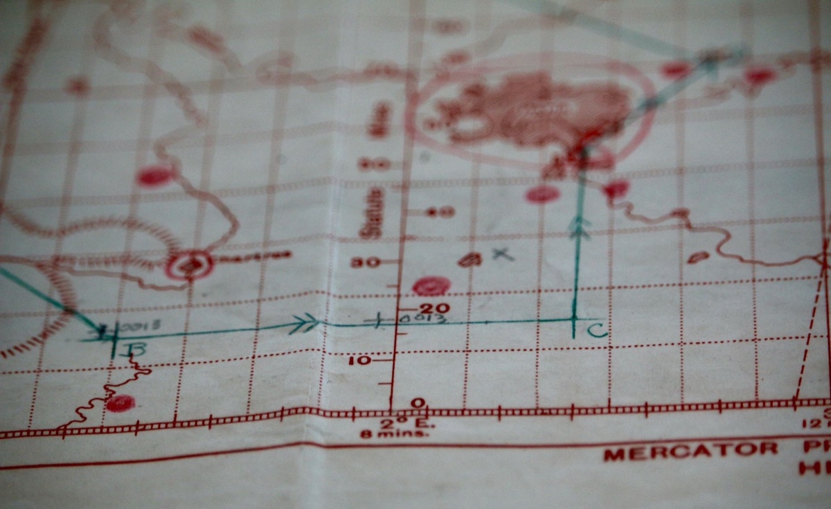 Mapa histórico de distribución de alimentos en guerra