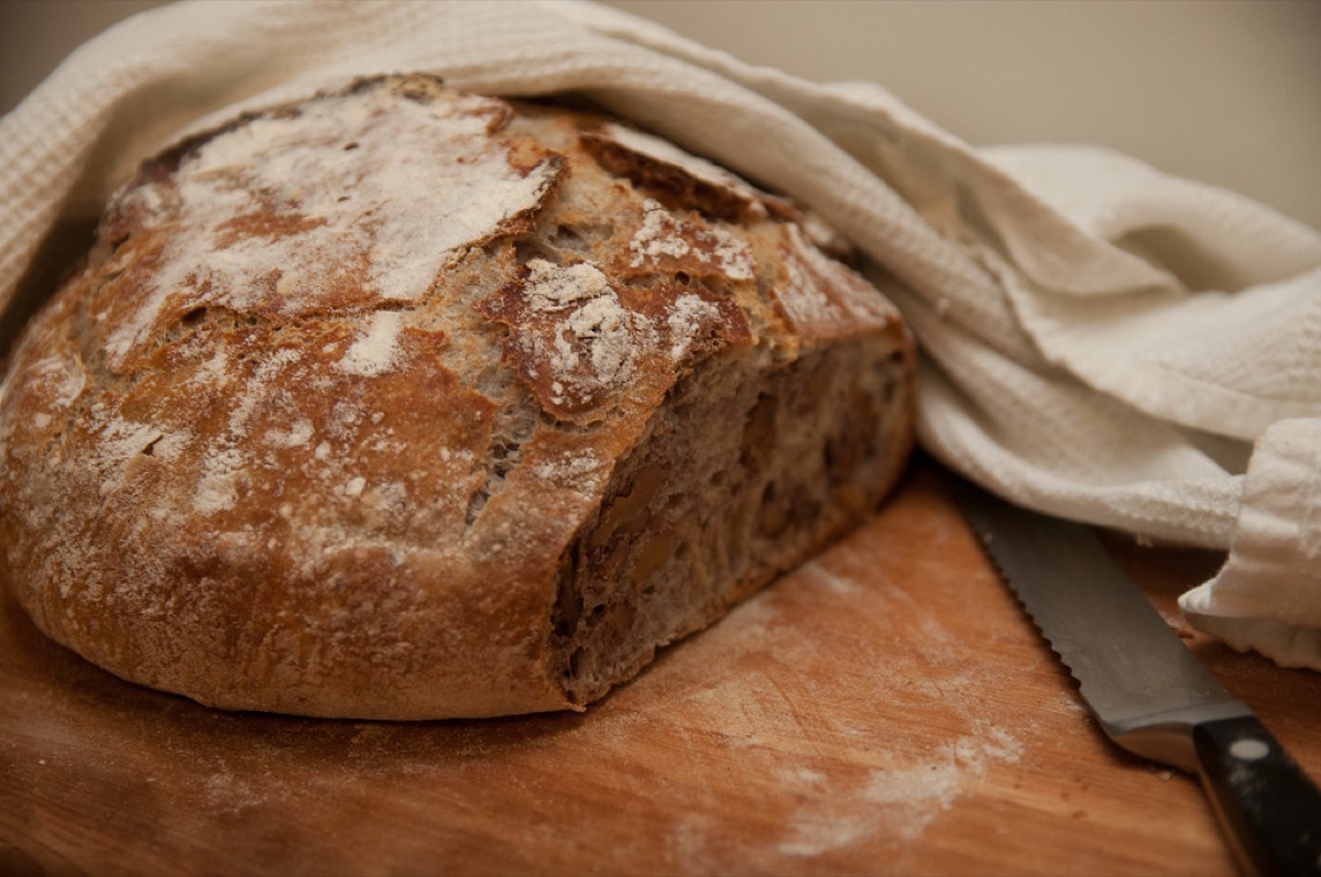 Dough test with finger, showing the optimal point for baking